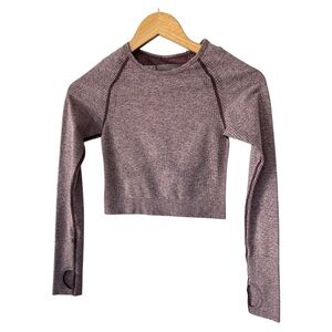 Victoria's Secret Size XS Purple Long Sleeve Crop Top